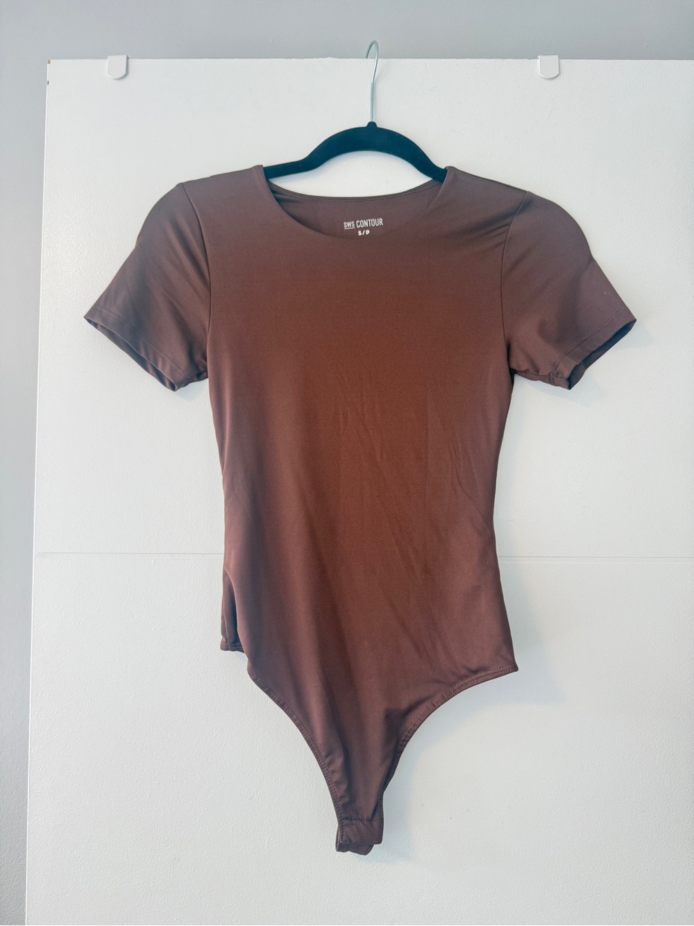 🩵 SWS Contour Brown Sculpt Short Sleeve Bodysuit Small